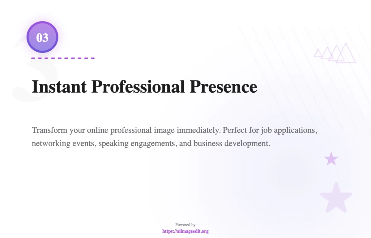 즉시 전문적인 존재감