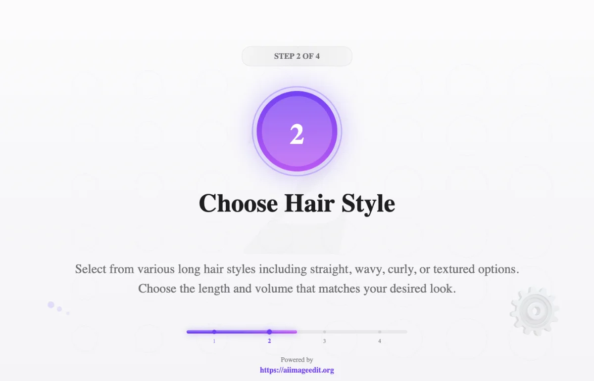 ロングヘアスタイルを選択