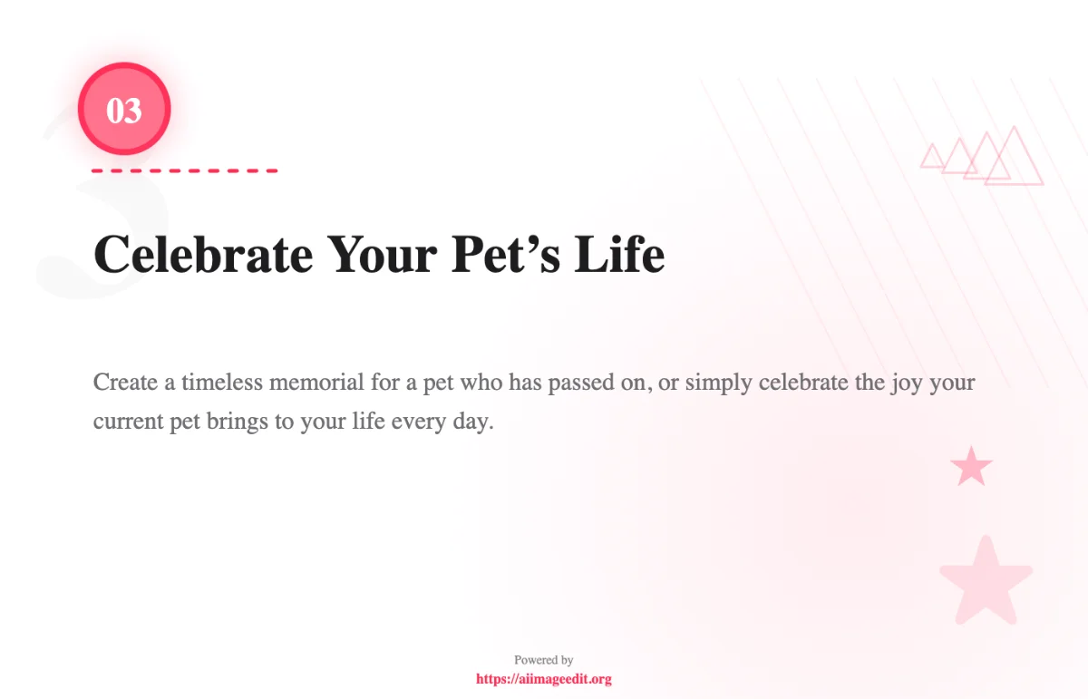 ペットの生涯を祝う