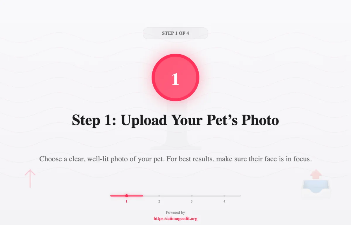 ステップ1：ペットの写真をアップロード