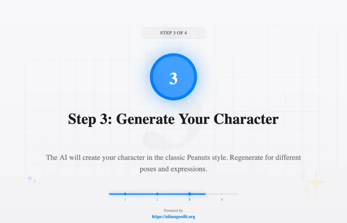 Passaggio 3: genera il tuo personaggio
