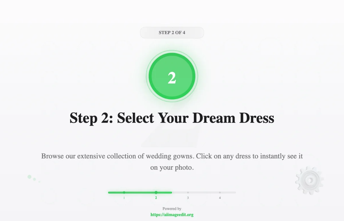 Шаг 2: Выберите платье своей мечты