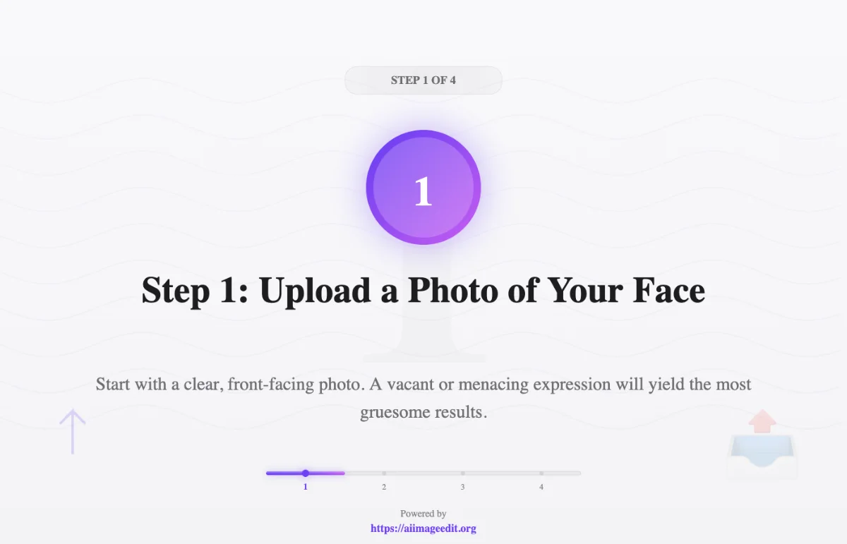 ステップ1：顔の写真をアップロードする