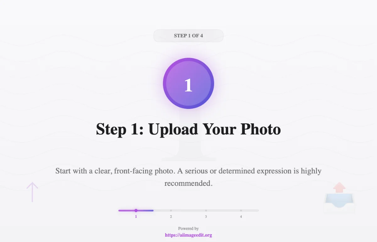 ステップ1：写真をアップロード
