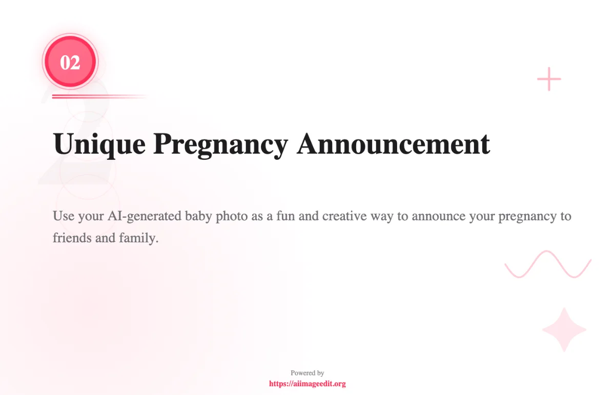 Anuncio de embarazo único